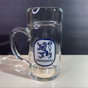 Vintage Lowenbrau Glass Beer Mug 0.5L Special and Dark Special Munich Germany